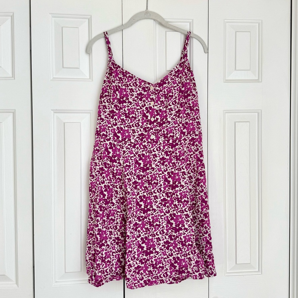 Old Navy Pink Floral Mini Slip Dress